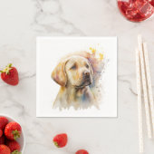 Yellow Labrador Retriever Paper Napkin Servet (Insitu)