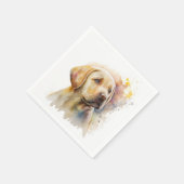 Yellow Labrador Retriever Paper Napkin Servet (Hoek)