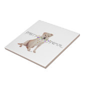 Yellow Labrador Retriever Party Tegeltje (Zijkant)