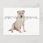Yellow Labrador Retriever Party Uitnodiging Briefkaart (Voorkant)