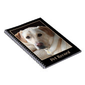 Yellow Labrador Retriever Pet Record Notitieboek (Rechterzijde)
