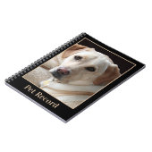 Yellow Labrador Retriever Pet Record Notitieboek (Linkerzijde)