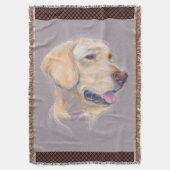 Yellow Labrador Retriever portret Deken (Voorkant Verticaal)