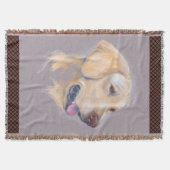 Yellow Labrador Retriever portret Deken (Voorkant)