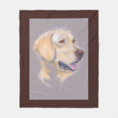 Yellow Labrador Retriever portret Fleece Deken (Voorkant)