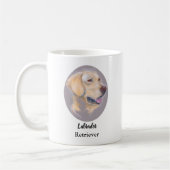 Yellow Labrador Retriever portret gepersonaliseerd Koffiemok (Links)