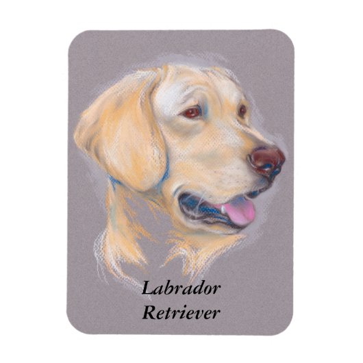 Yellow Labrador Retriever portret Magneet (Verticaal)