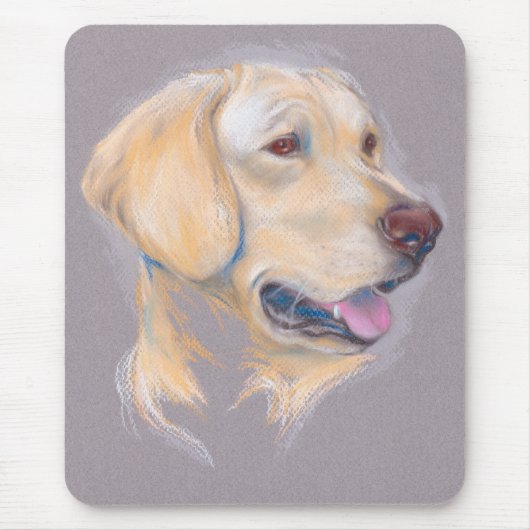 Yellow Labrador Retriever portret Muismat (Voorkant)