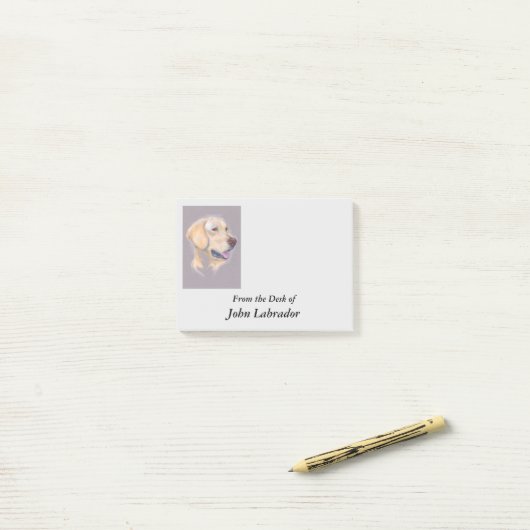 Yellow Labrador Retriever portret Post-it® Notes (Op bureau)