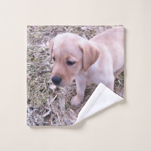 Yellow Labrador Retriever Puppy Bad Handdoek (Wasdoekje)