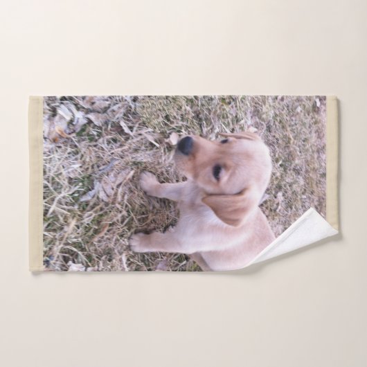 Yellow Labrador Retriever Puppy Bad Handdoek (Handdoek)