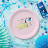 Yellow Labrador Retriever Puppy Birthday Dreaming Papieren Bordje (Feest)