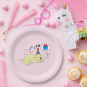 Yellow Labrador Retriever Puppy Birthday Dreaming Papieren Bordje (Feest)