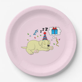 Yellow Labrador Retriever Puppy Birthday Dreaming Papieren Bordje