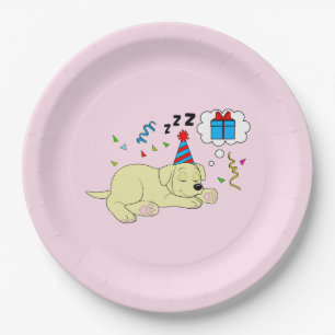 Yellow Labrador Retriever Puppy Birthday Dreaming Papieren Bordje