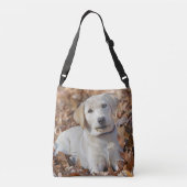 Yellow Labrador Retriever Puppy Crossbody Tas (Achterkant)