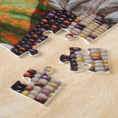 Yellow Labrador Retriever Puppy Dog Pumpkin Autumn Legpuzzel (Zijkant)