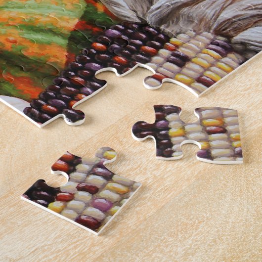 Yellow Labrador Retriever Puppy Dog Pumpkin Autumn Legpuzzel (Zijkant)