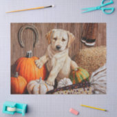 Yellow Labrador Retriever Puppy Dog Pumpkin Autumn Tissuepapier (Craft)