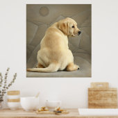 Yellow Labrador Retriever Puppy Poster (Keuken)