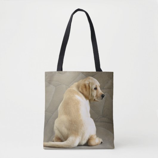 Yellow Labrador Retriever Puppy Tote Bag (Voorkant)