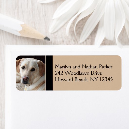 Yellow Labrador Retriever Return Address Label (Insitu)