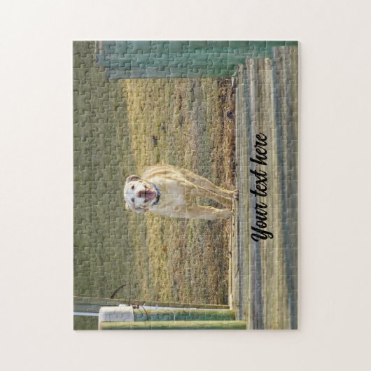 Yellow Labrador Retriever Running Legpuzzel (Verticaal)