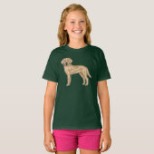 Yellow Labrador Retriever Schattige Cartoon Lab Ho T-shirt (Voorkant volledig)