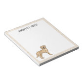 Yellow Labrador Retriever Schattige Lab Dog Jouw n Notitieblok (Schuin)
