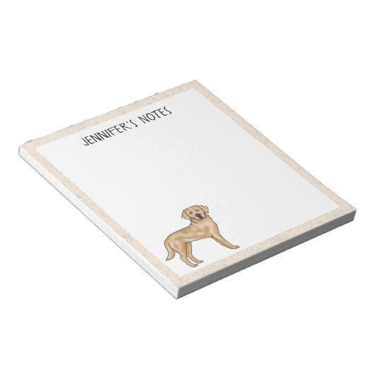 Yellow Labrador Retriever Schattige Lab Dog Jouw n Notitieblok (Schuin)