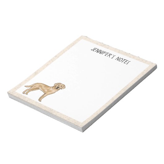 Yellow Labrador Retriever Schattige Lab Dog Jouw n Notitieblok (Linkerzijde)