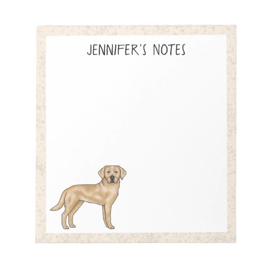 Yellow Labrador Retriever Schattige Lab Dog Jouw n Notitieblok (Voorkant)