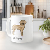 Yellow Labrador Retriever Schattige Lab Hond Aange Koffiemok