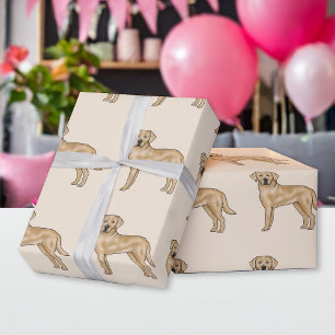 Yellow Labrador Retriever Schattige Lab Hondenpatr Cadeaupapier