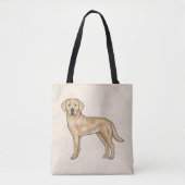 Yellow Labrador Retriever Schattigee Cartoon Dog B Tote Bag (Voorkant)
