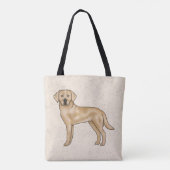Yellow Labrador Retriever Schattigee Cartoon Dog B Tote Bag (Achterkant)