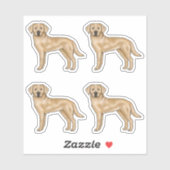 Yellow Labrador Retriever Schattigee Cartoon Lab D Sticker (Vel)