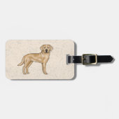 Yellow Labrador Retriever Schattigee Cartoon Lab H Bagagelabel (Voorkant horizontaal)
