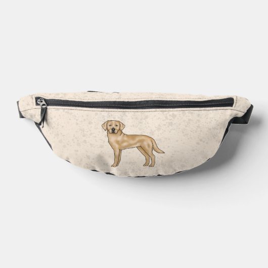 Yellow Labrador Retriever Schattigee Cartoon Lab H Heuptasje (Liggend)