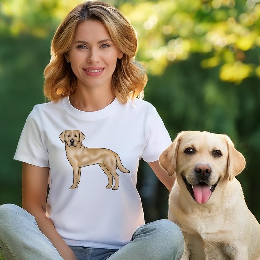 Yellow Labrador Retriever Schattigee Hond Illustra T-shirt