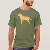 Yellow Labrador Retriever Silhouette Lab Lover's T-shirt (Voorkant)