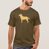 Yellow Labrador Retriever Silhouette Lab Lover's T-shirt (Voorkant)