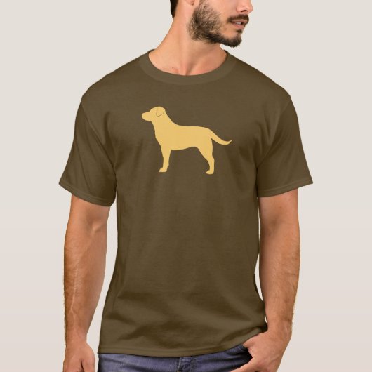Yellow Labrador Retriever Silhouette Lab Lover's T-shirt (Voorkant)