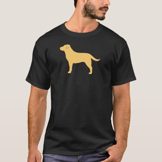 Yellow Labrador Retriever Silhouette Lab Lover's T-shirt (Voorkant)