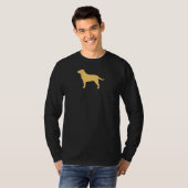 Yellow Labrador Retriever Silhouette Lab Lover's T-shirt (Voorkant volledig)