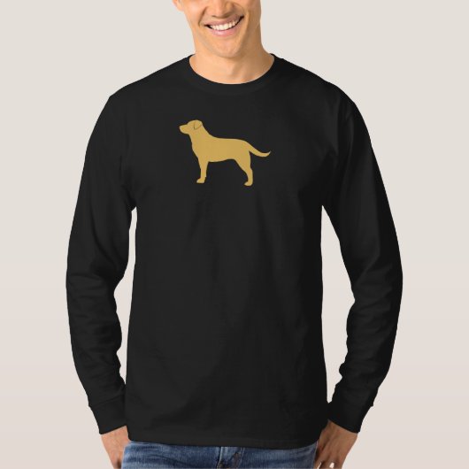 Yellow Labrador Retriever Silhouette Lab Lover's T-shirt (Voorkant)