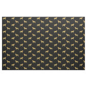 Yellow Labrador Retriever Silhouettes Collars Stof (Fat Quarter)