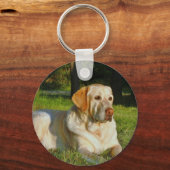 Yellow Labrador Retriever Sleutelhanger (Voorkant)