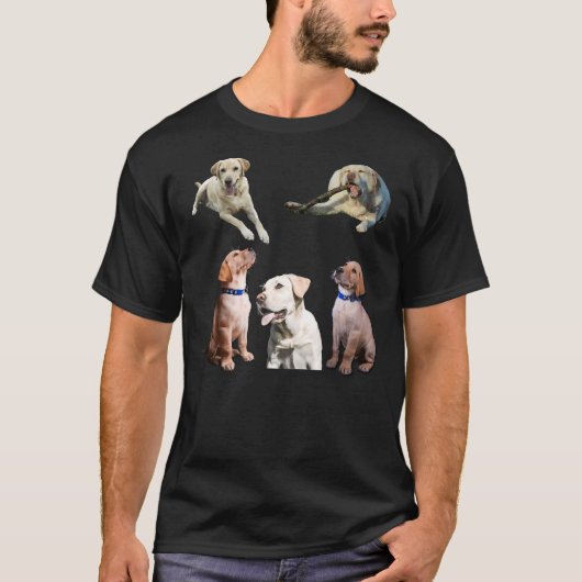 Yellow Labrador Retriever Stickers T-shirt (Voorkant)