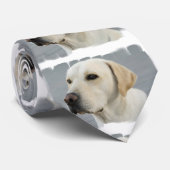 Yellow Labrador Retriever Stropdas (Opgerold)